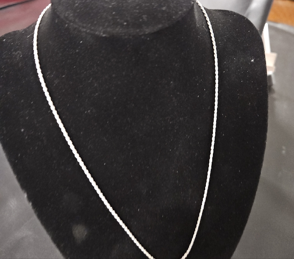 925 Solid Silver Rope Necklace - image 2
